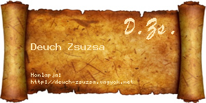 Deuch Zsuzsa névjegykártya