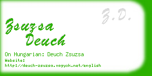zsuzsa deuch business card